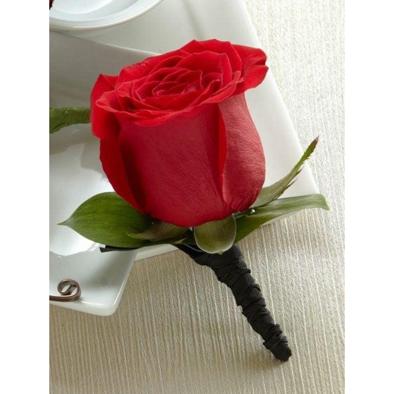 Red Rose Boutonniere