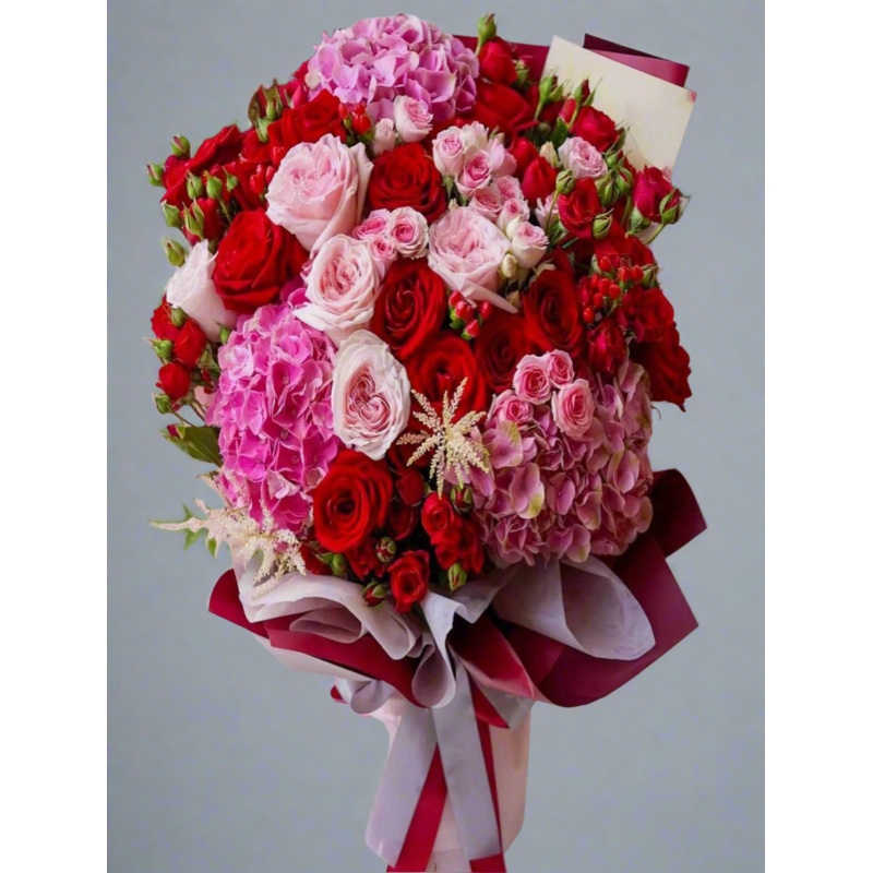 Rosy Radiance Hand tied Bouquet