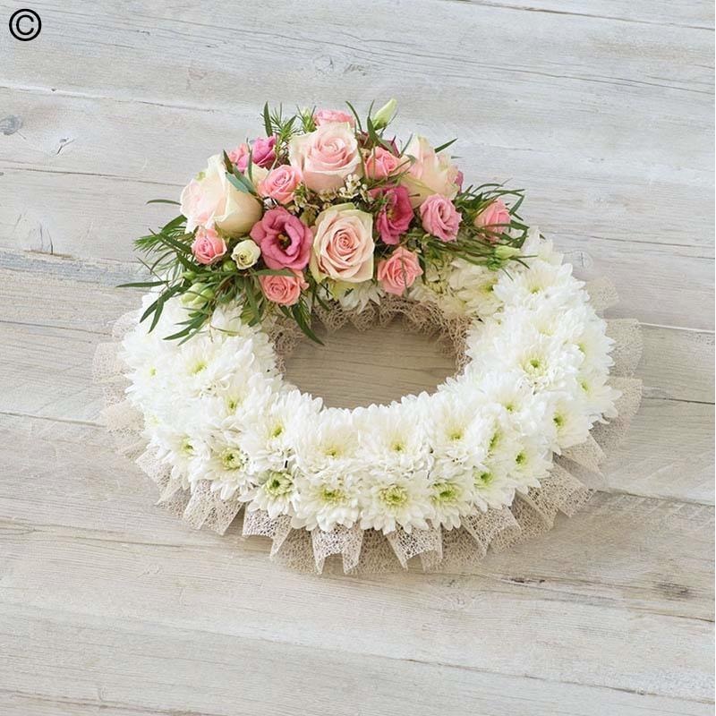 Traditional Wreath-Standard & Grand (As shown in image) & Superior-Pink & Red