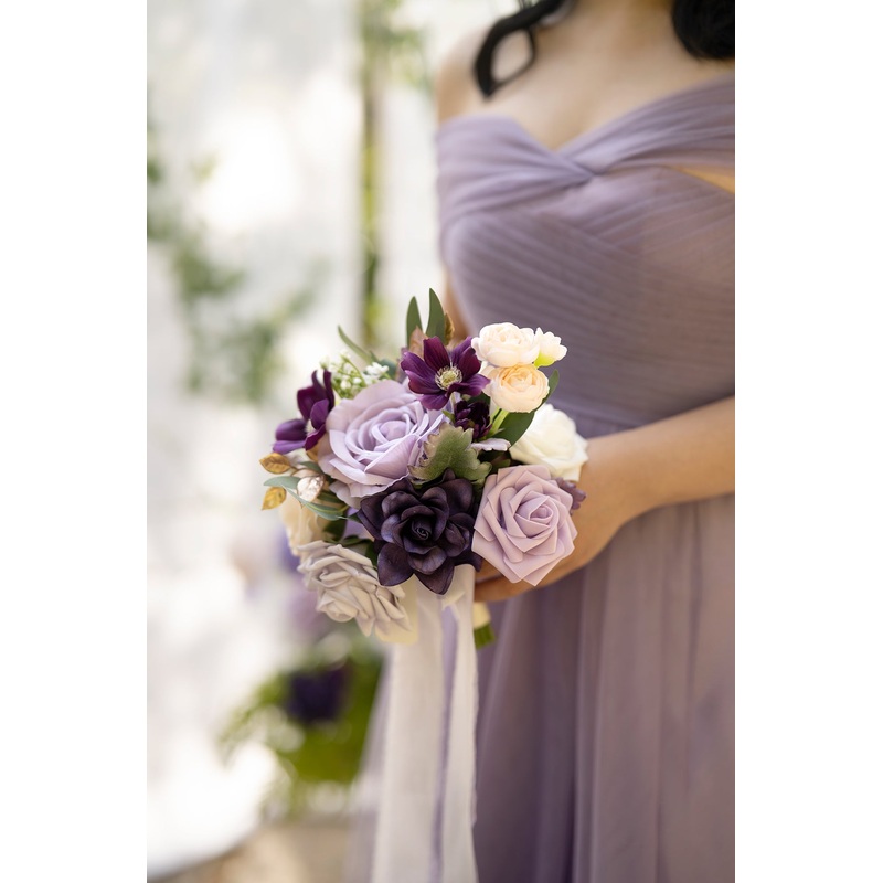 Additional Flower Decorations in Lilac & Gold