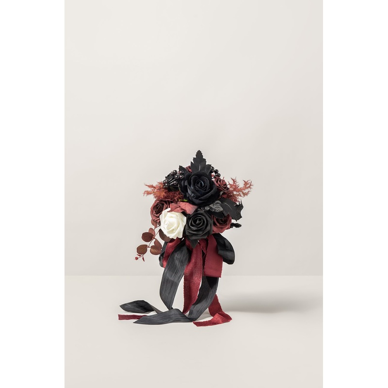 Additional Flower Decorations in Moody Burgundy & Black