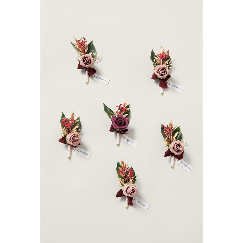 Additional Flower Decorations in Romantic Marsala