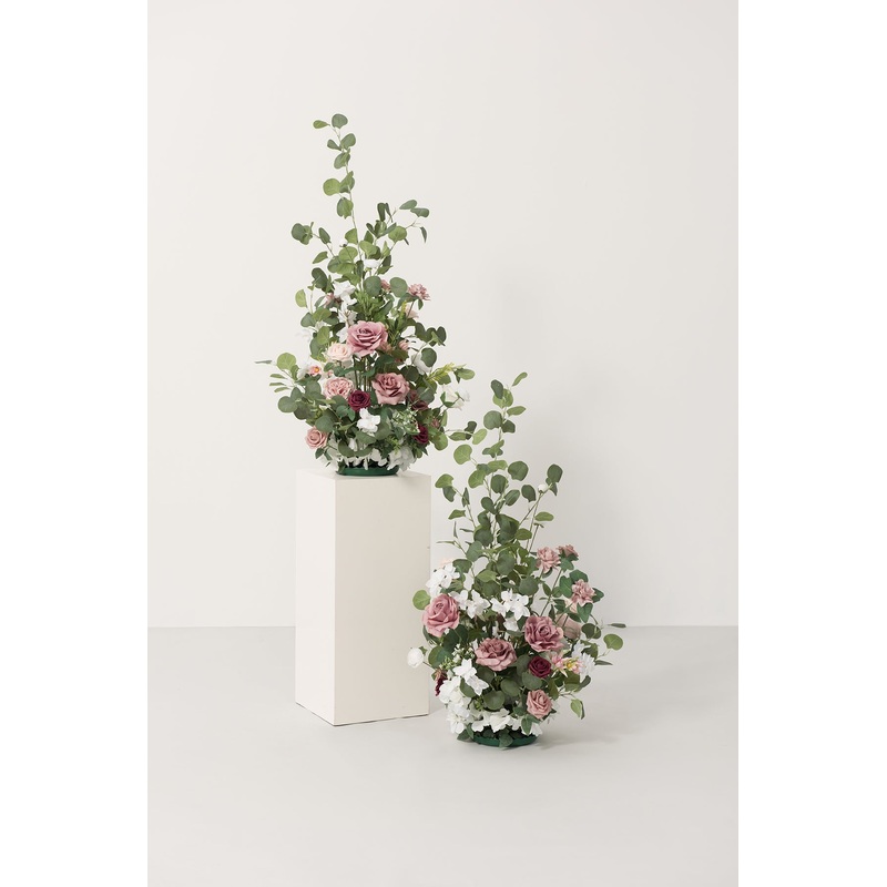 Altar Decor Free-Standing Flowers in Dusty Rose & Cream