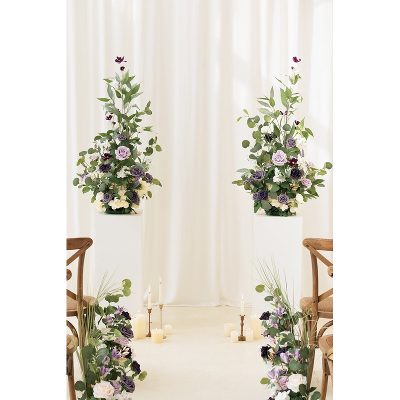 Altar Decor Free-Standing Flowers in Lilac & Gold