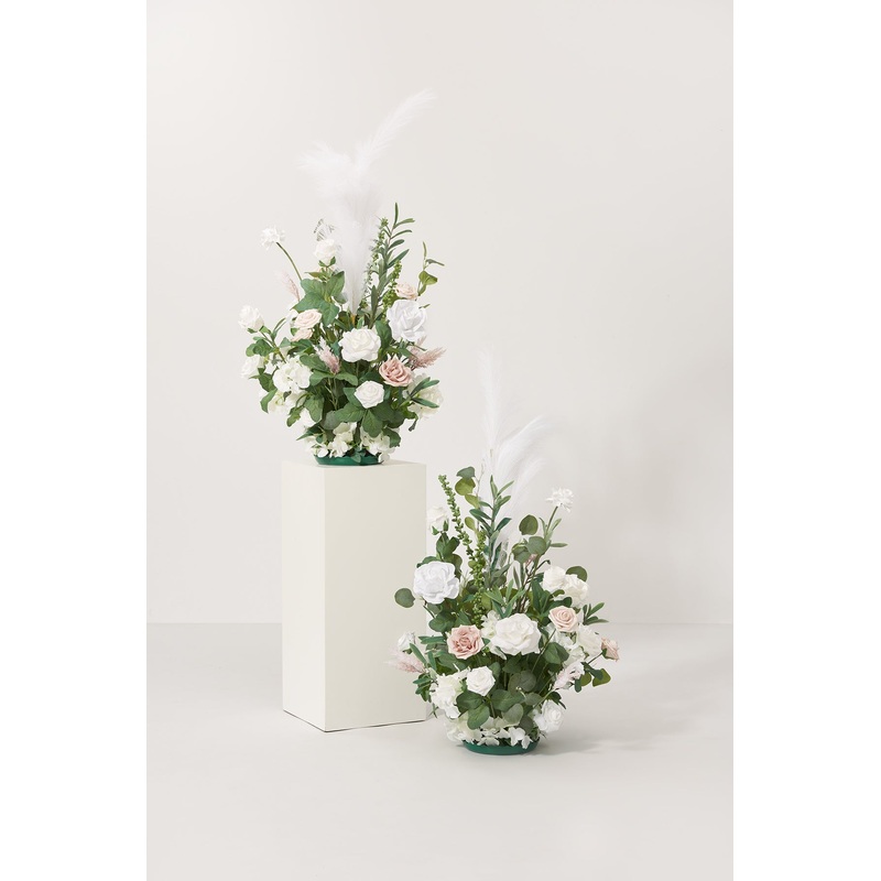 Altar Decor Free-Standing Flowers in White & Sage