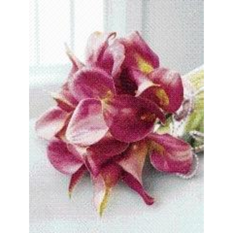 Deep Pink Calla Lily & Pearl Bridal Bouquet