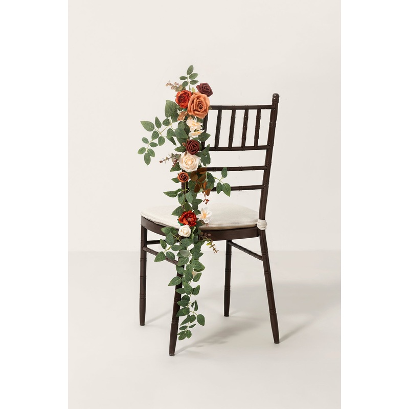 Wedding Hanging Chair Back Decoration in Sunset Terracotta