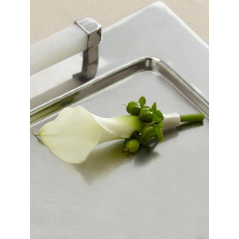 White Calla Lily Boutonniere
