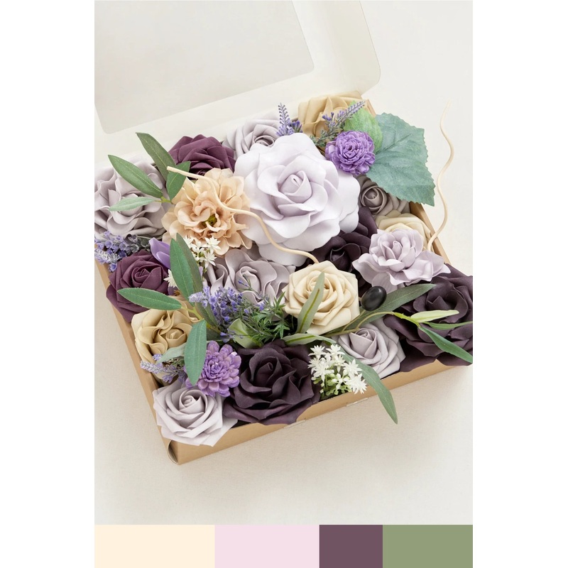 DIY Designer Flower Box in French Lavender & Plum