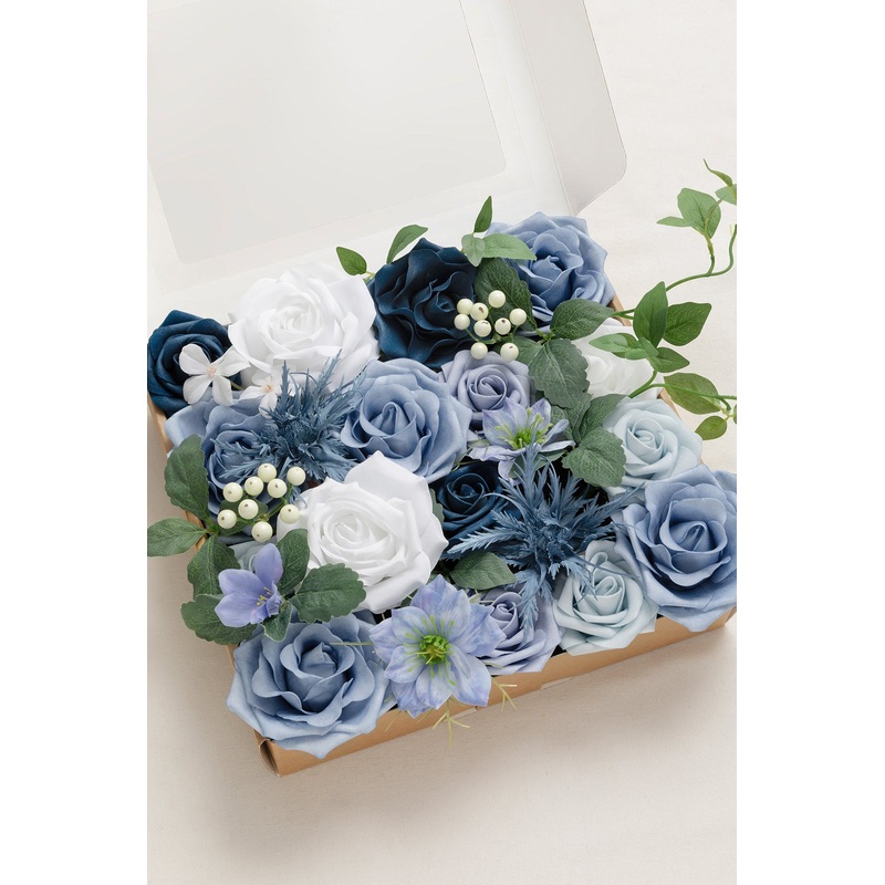 DIY Designer Flower Box in Timeless French Blue & White