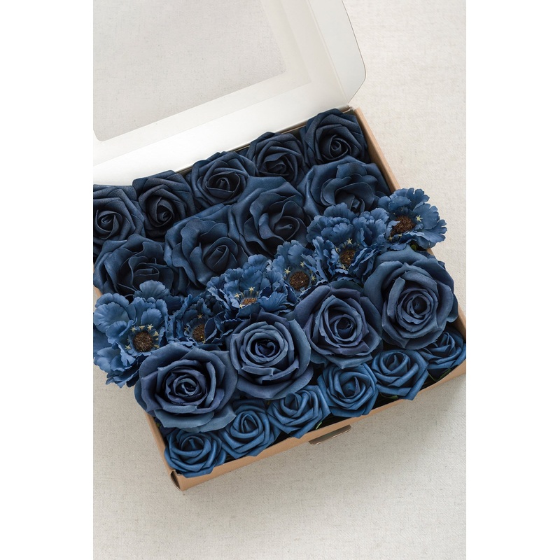 DIY Supporting Flower Boxes in Stately Navy & Gold