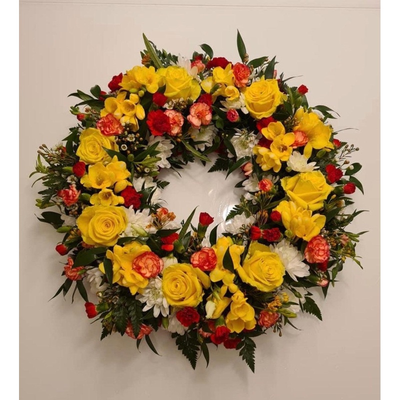 Florist Choice Wreath-Standard & Medium & Grand & Superior-Leave it to us & Bright & Pastel & Natural