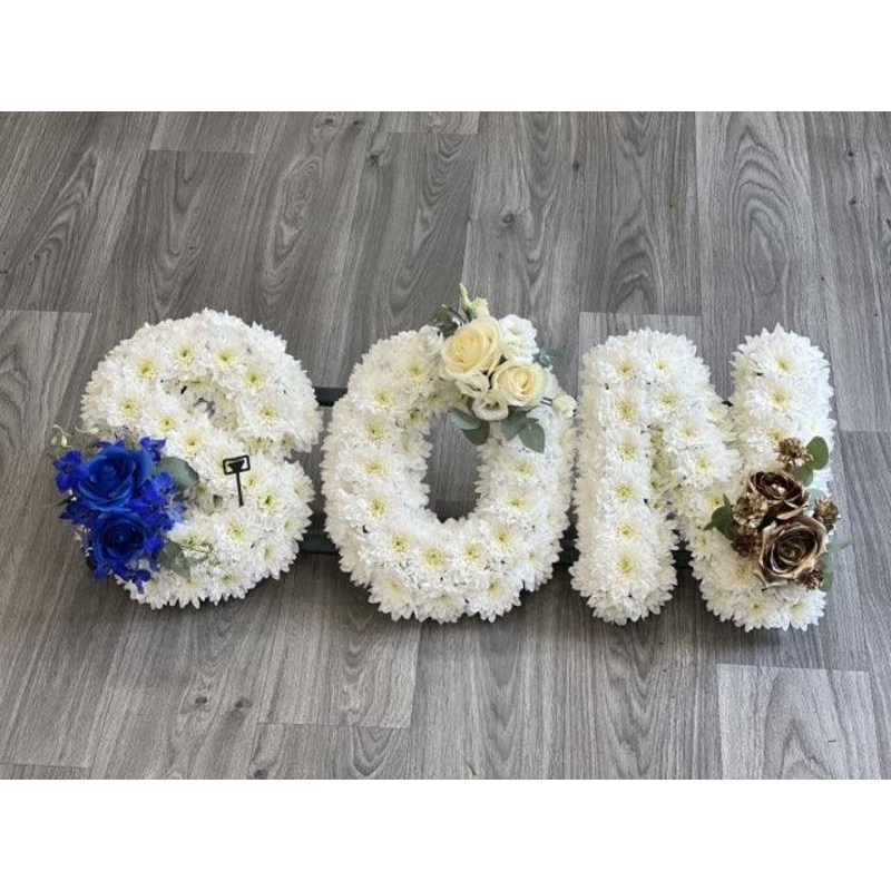 SON TRIBUTE-white & light blue & Red & white & white & gold