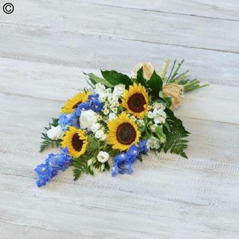 Sunflower Medley Sheaf-54.00 – Standard & 64.00 – Grand (As shown in image) & 74.00 – Superior