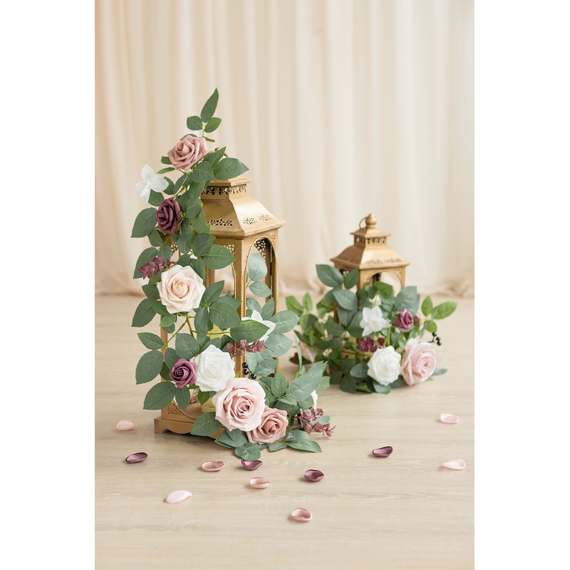 2ft Flower Garlands in Dusty Rose & Mauve