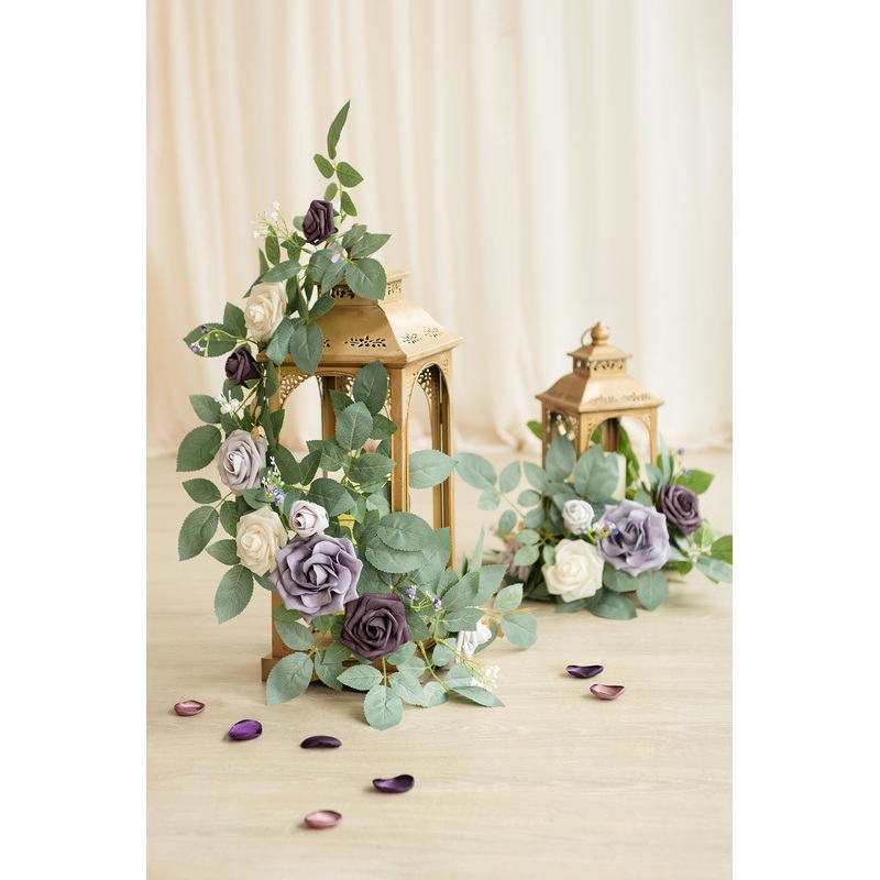 2ft Flower Garlands in Lilac & Gold