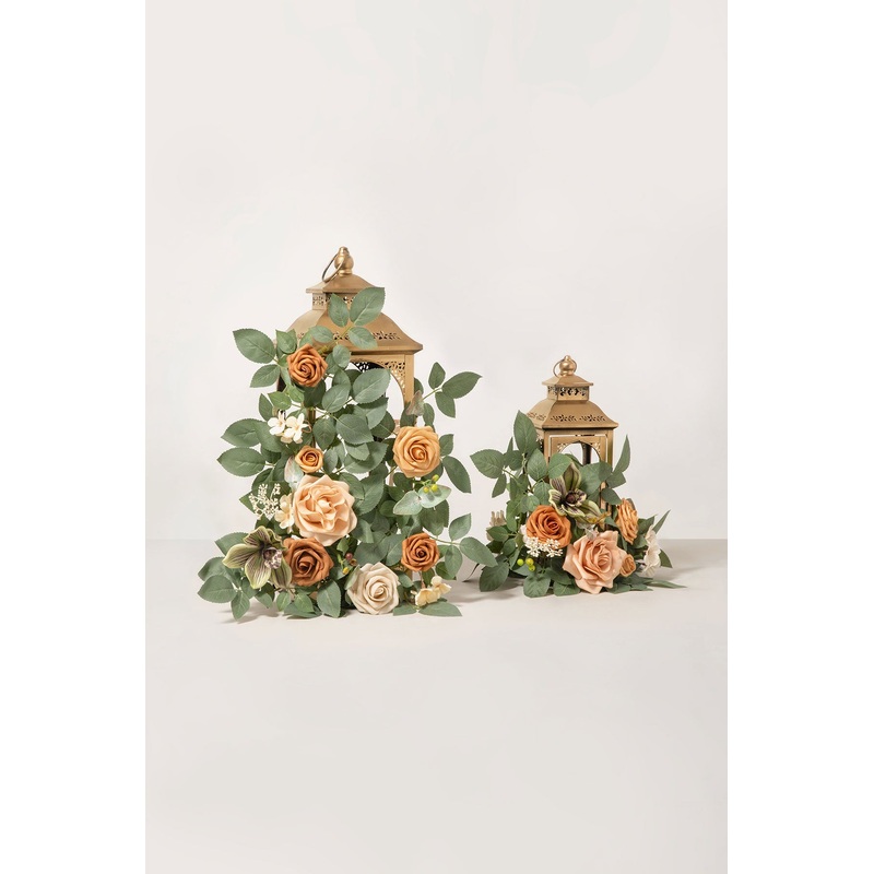 2ft Flower Garlands in Sunny Peach & Apricot | Clearance