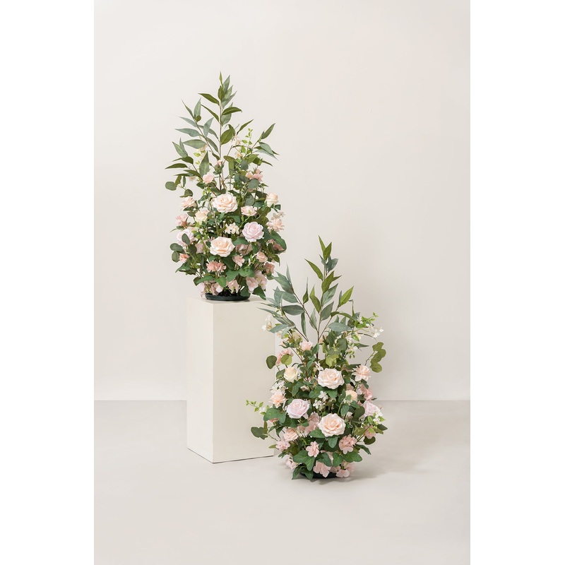 Altar Decor Free-Standing Flowers in Blush & Cream