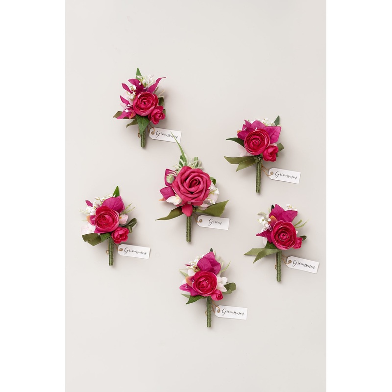 Boutonnieres in Blush & Pink-Blush & Pink (Set of 6)