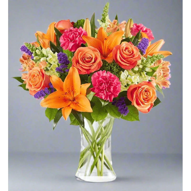 Vibrant Medley Bouquet-Standard & Deluxe(As showing image)-Witout & With