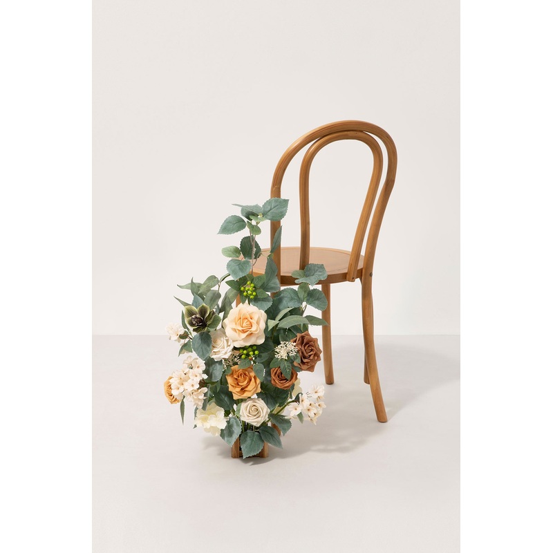 Wedding Aisle Runner Flower Arrangements in Sunny Peach & Apricot | Clearance