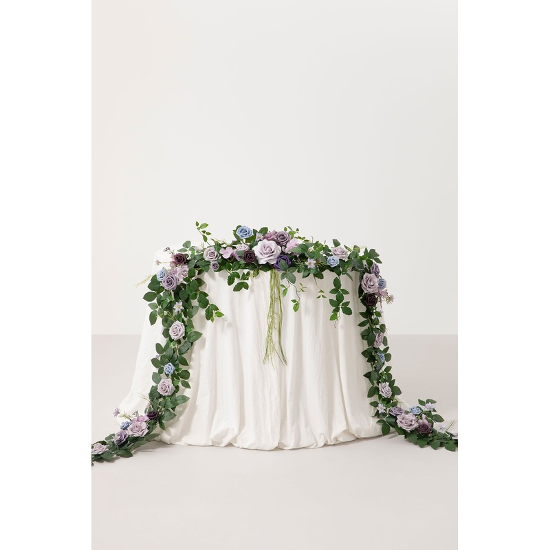 9ft Head Table Flower Garland in Ethereal Purple Dream | Clearance