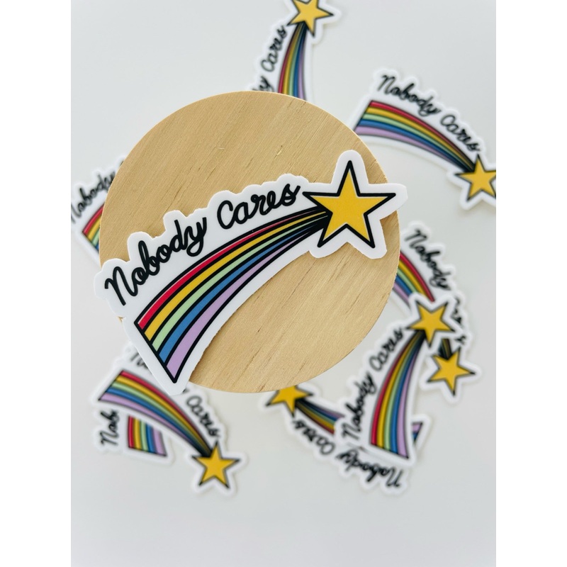 Nobody Cares Shooting Star Sticker