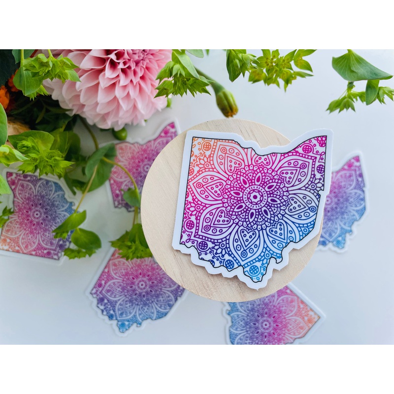 Ohio Mandala Pattern Sticker