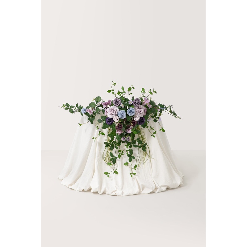 Sweetheart Table Floral Swags in Ethereal Purple Dream