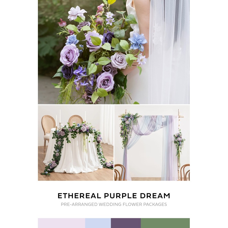 Wedding Flower Packages in Ethereal Purple Dream