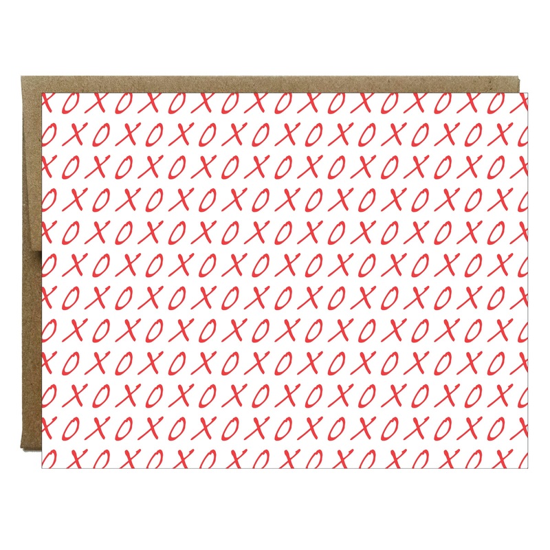 XOXO Patterned Greeting Card