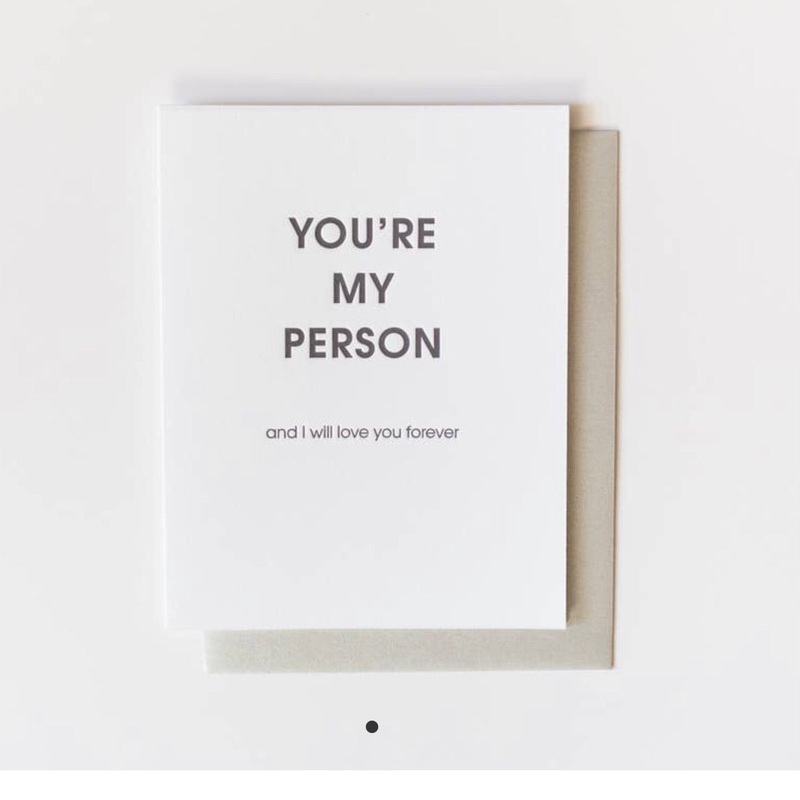 Youre My Person Letterpress Card
