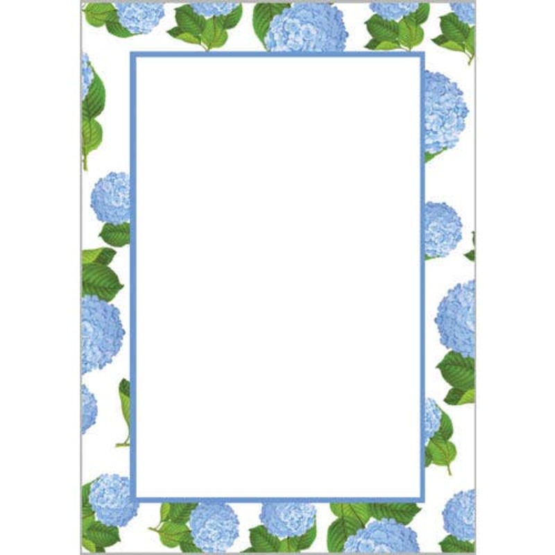 5×7 Hydrangeas Pattern Notepad