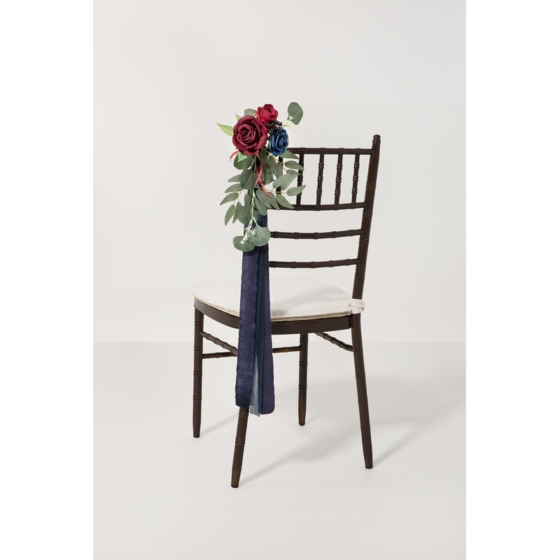 Aisle & Chair Decor in Burgundy & Navy