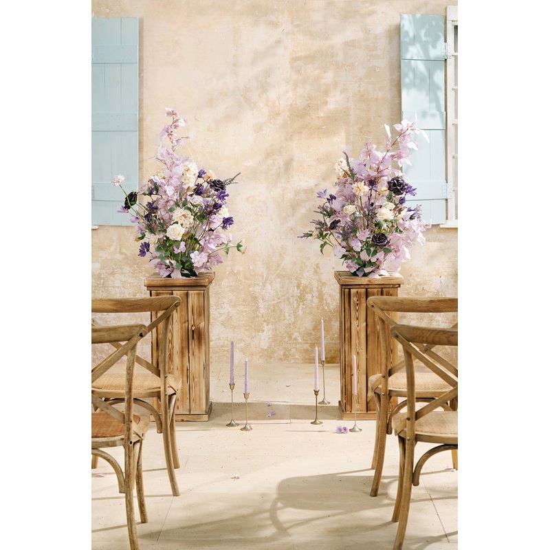 Altar Decor Free-Standing Flowers in French Lavender & Plum | Clearance
