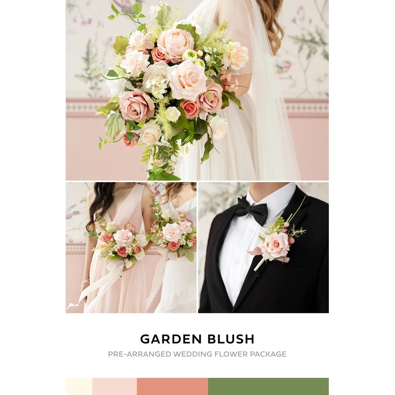 Bridal Flower Package in Garden Blush