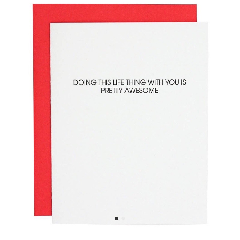 Doing Life With You Letterpress Card