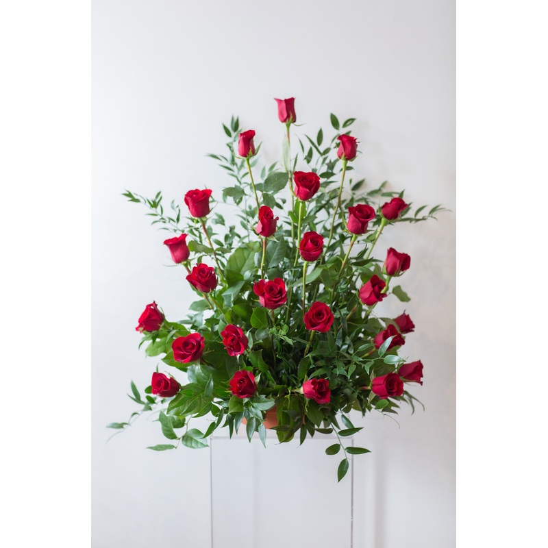 Sympathy Spray – Roses-Multicolor & Mixed Bloom all White & All Rose