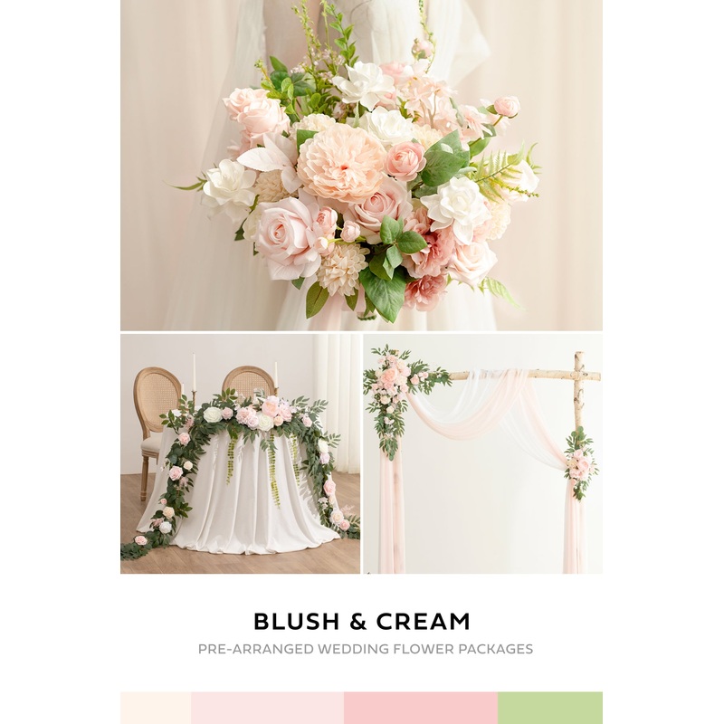 Wedding Flower Packages in Blush & Cream