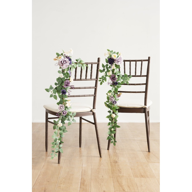 Wedding Hanging Chair Back Decoration in Lilac & Gold