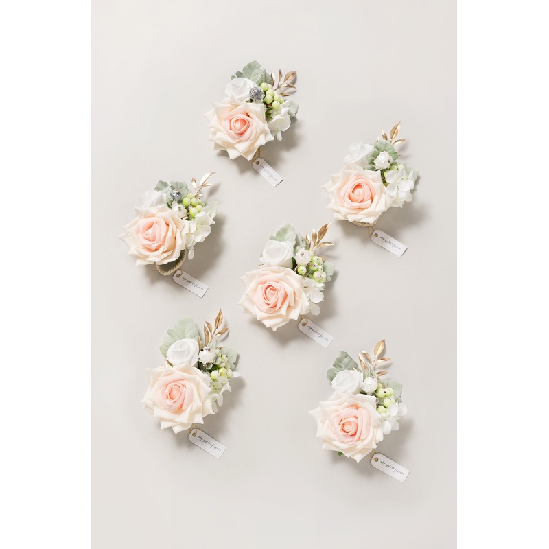 Wrist Corsages in Blush & Cream | Clearance