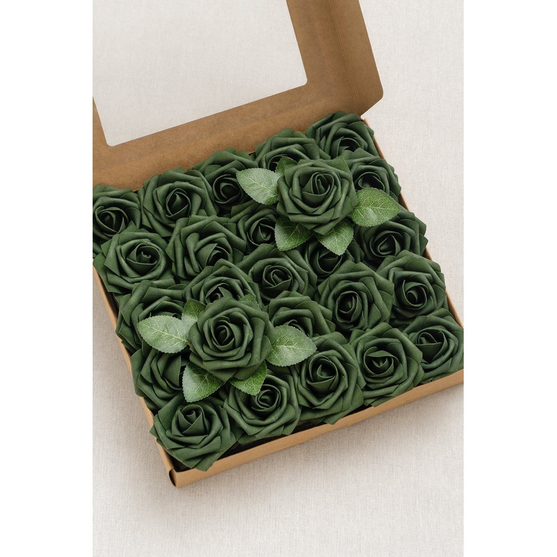 3 Foam Rose with Stem in Rustic Glow Romance Wedding