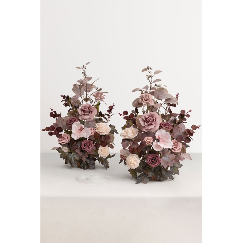Altar Decor Free-Standing Flowers in Flowing Mauve Romance