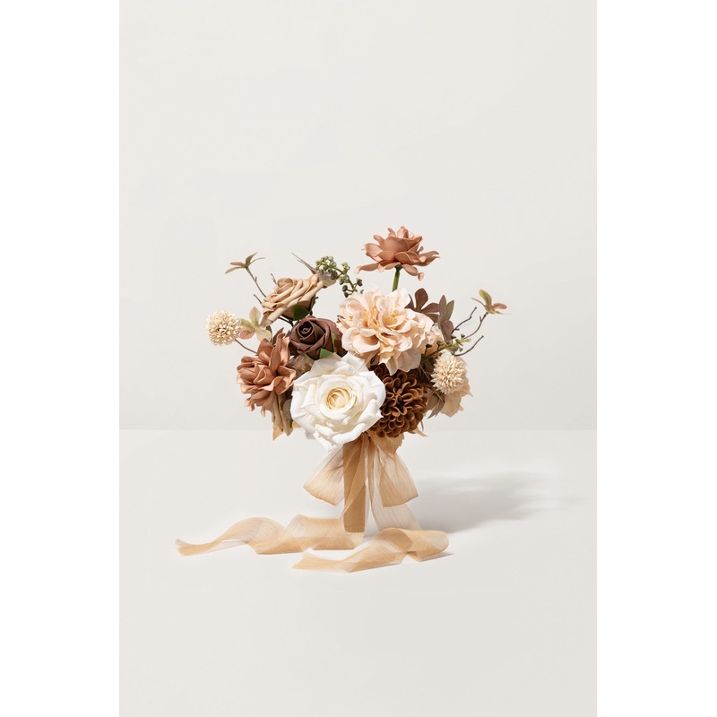 Bridesmaid Bouquet in Organic Sand Beige Elegance