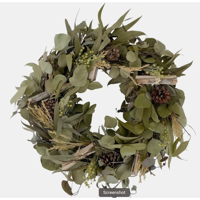 Eucalyptus & Pinecone Garland Wreath
