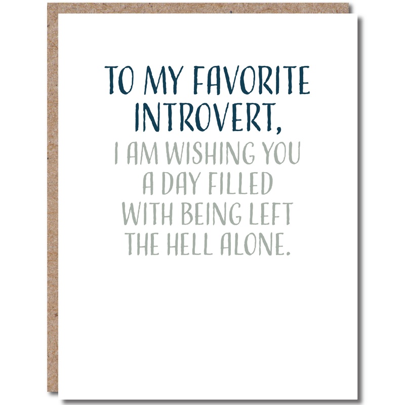 Favorite Introvert Birthday Card
