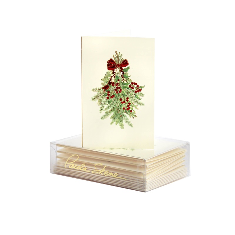 Holiday Greens Boxed Christmas Enclosure Card