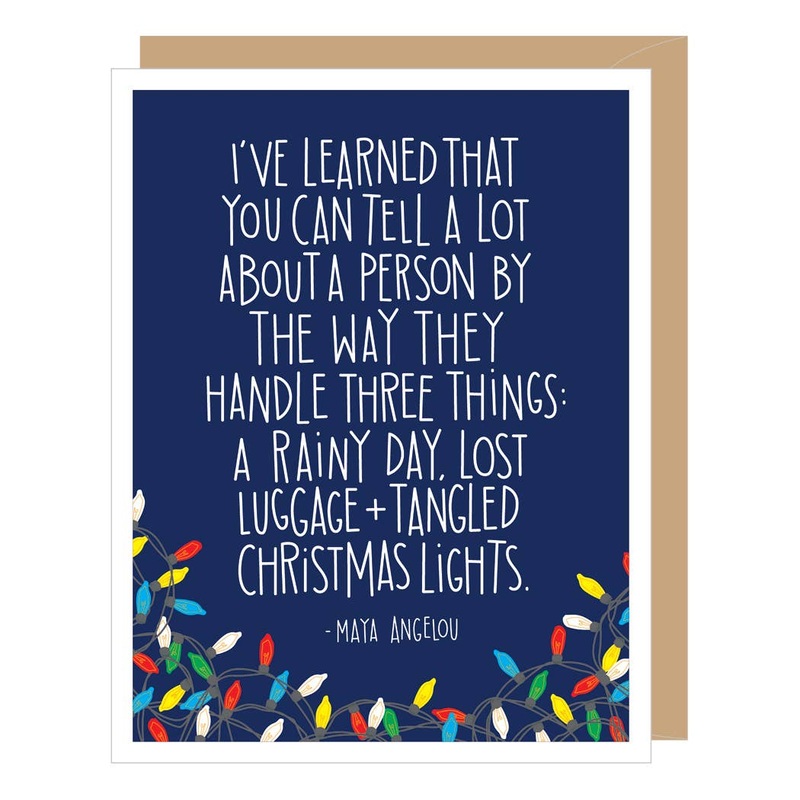 Maya Angelou Quote Christmas Card