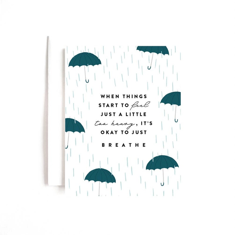 Okay To Just Breathe Sympathy Card