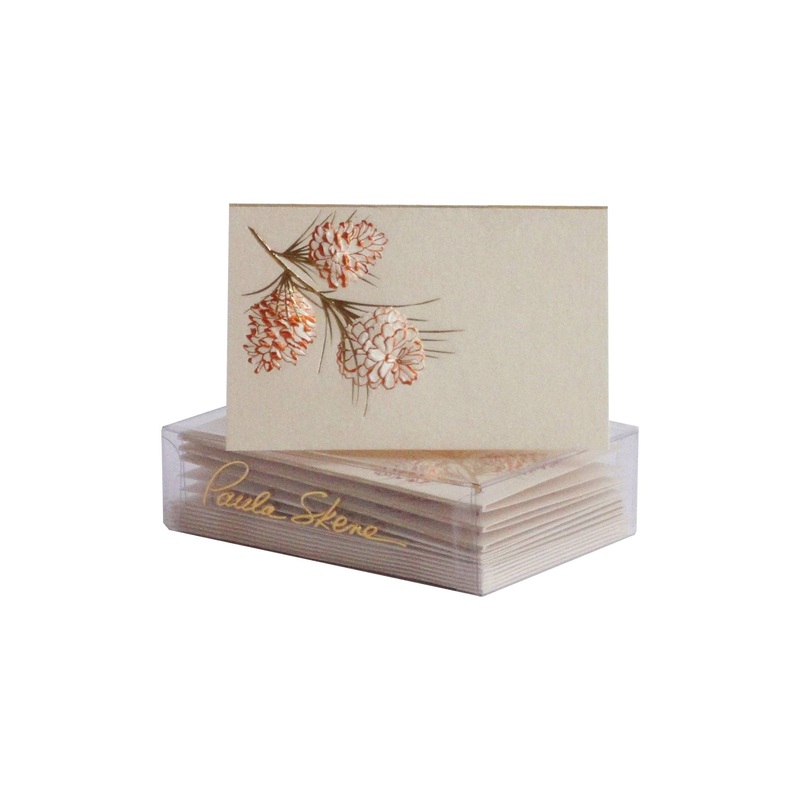 Pine Cone Branch on Champagne Christmas Enclosure Card